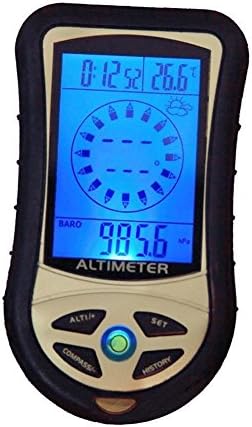 Drmus 8 In 1 Multifunction Digital LCD Compass Altimeter Barometer Thermometer Clock Calendar