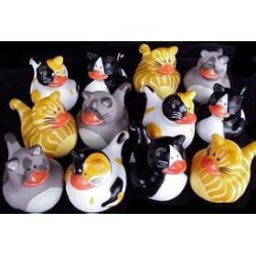 Kitty Cat Rubber Ducks