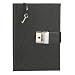 The Secret Diary Journal, Rules Pages, Key and Lock Closure, Italian Leather, Black (Improved Edition)