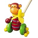 Wooden Push Along Monkey
