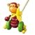 Wooden Push Along Monkey