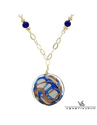 VENETIAURUM Murano Glass Ladies Necklace. Length 20 in. Total Item weight 29.9 g.