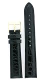 Watch band Genuine Crocodile 17mm Black