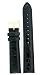 Watch Band Handmade Genuine Crocodile Black Padded Gold-tone Buckle Mens 17 millimeter