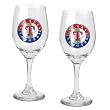 Texas Rangers MLB 2pc Wine Glass Set - Primary Logo