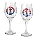 Texas Rangers MLB 2pc Wine Glass Set - Primary Logo by Great American Products