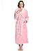 Leveret Women's Robe Soft Micro Fleece Plush Shawl Collar Bathrobe Robe (Size Small-XXLarge)