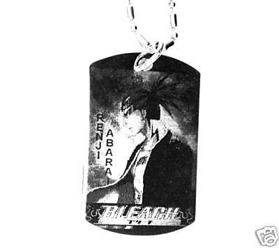Renji Abarai Bleach Dogtag Necklace w/Chain and Giftbox