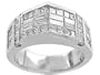 2.72Ct. 14K. White Gold Invisible Baguette Channel Diamond Anniversary Ring