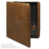 BoxWave Apple iPad Case - BoxWave Elite Leather iPad Book Jacket, Genuine Leather Folio Case w/ Multi-Angle Stand (Sienna Brown)