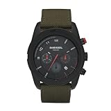 Diesel Men's Chronograph Watch Dz4189 With Green Canvas Strap