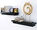 brightmaison Crown Molding Floating Shelves Picture Ledge – 2 Set Shelf – for Frames Book Display Décor with Concealed Metal Bracket for Stable Wall Mount (Black)