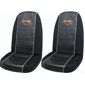 Plasticolor 6527R01 Harley Davidson Bar & Shield Logo Universal Bucket Seat Covers - Pair