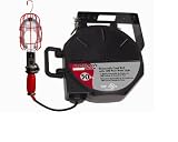 ProTech Plus Heavy Duty 100 Watt Trouble Light Reel-Heavy Duty Industrial Cage & Handle-50 ft. 16/3 SJTOW Cord-3 Way Mounting Bracket & Carry Handle-Outlet in Handle-UL/CUL Approved