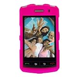 Solid Hot Pink Rubberized Snap On Crystal Hard Cover Case for Verizon RIM B ....