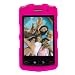 Solid Hot Pink Rubberized Snap On Crystal Hard Cover Case for Verizon RIM Blackberry 9530 Storm Smar