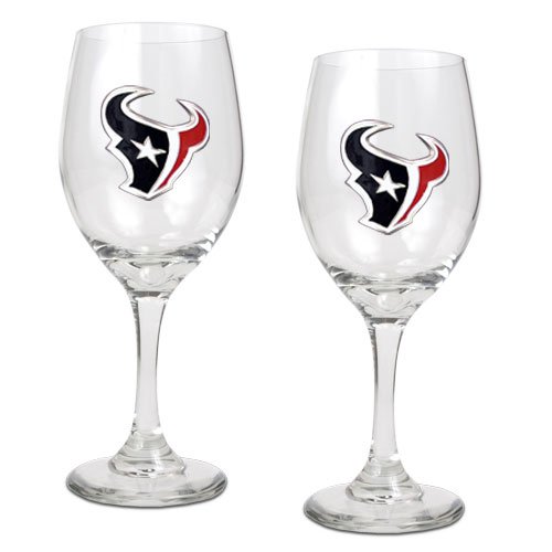 Houston Texans NFL 2pc Wine Glass Set - Primary Logo