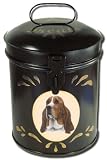 Basset Hound Dog Biscuit Treat Tin