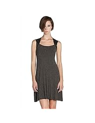 Spring Faux-Leather/Rayon/Spandex Sleeveless Mini Dress 