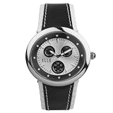 Elle Ladies Black Leather Calendar Watch #TW000J9500 by Elle