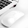 micros2u Slimline 2.4Ghz RF White Wireless Mouse For Apple Mac OS Pro Air Laptop PC Windows