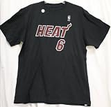 Adidas Miami Heat Lebron James T Shirt Gametime T-Shirt (2X-LARGE)