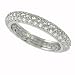 Sterling Silver Pave CZ Eternity Band ring