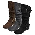 Anne Michelle by Journee Slouch Boot with Buckle