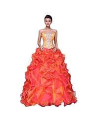 Strapless Floor Length Organza Belted Quinceanera Dress 