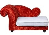 Designer Pet Furniture - Luxurious Chaise Lounge for Pets - Red
