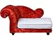 Designer Pet Furniture - Luxurious Chaise Lounge for Pets - Red