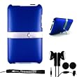 2-Tone Stand Alone apple ipod Cover Case Protector for Apple iPod Touch 8GB 16GB 32GB 64GB 3rd Generation iTouch MP3 Player + Includes a 4-inch ebigvalue TM Determination Hand Strap and Earphone Headset with Mic (Hand Free, Headphones)