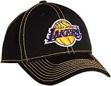 NBA Men's Los Angeles Lakers Structured Flex Hat - Tn67Z, Large/X-Large , Team Color , Black