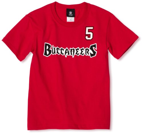 NFL Boys' Tampa Bay Buccaneers Josh Freeman 8-20 Name & Number Tee Shirt (Red, Medium)