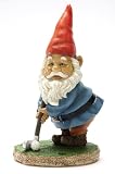PLAYING GOLF GNOME GARDEN ORANMENT