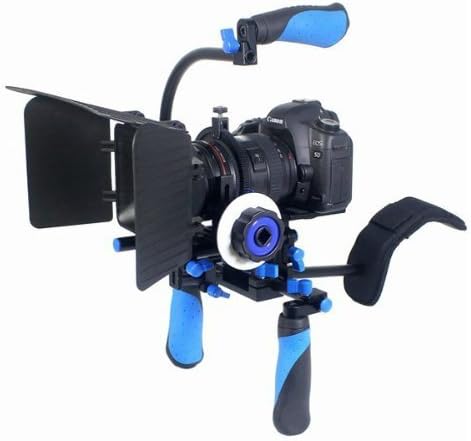 CamSmart DSLR Rig Set with Shoulder Mount and Top Handle and Follow Focus for Video Camcorder Camera DV DSLR Cameras, Canon 5D MK II, 7D, 60D, 600D (T3i), Nikon D90 D7000 D5100 D3100 D300s, Sony A65 A55, A33, A580, A560, DSR-PD198p, GH1, Gh2, GH3