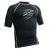 MAUI SURFING Lycra Shirt kurzarm Rash Guard schwarz