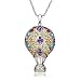 Sterling Silver Multi-Color Hot Air Balloon Pendant