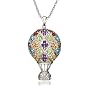 Sterling Silver Multi-Color Hot Air Balloon Pendant