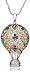 Sterling Silver Multi-Color Hot Air Balloon Pendant