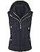 BOHENY Womens Quilted Fully Lined Lightweight Vest with Hoodie-XL-NAVY_HOODIE