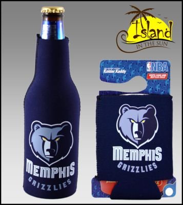 SET OF 2 MEMPHIS GRIZZLIES CAN & BOTTLE KOOZIE COOLER