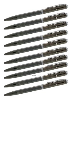 Gunmetal Gray casing Red Beam Laser Pointer Pen- 10 PACK