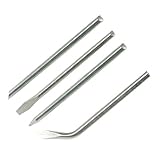 4pc 100w Silverline Soldering Iron Bent Tip Cut Off Tip Point Chisel Set Kit