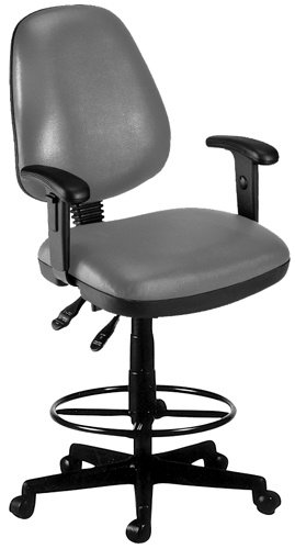 Buy Cheap Vinyl Posture Task Chair with Arms and Drafting Kit-Charcoal