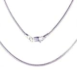 .925 Silver 1.5mm Round Snake Chain, 16 , 18 , 20 or 24 IN