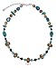 Sterling Silver 16-18 Inch Brown Glass Beads title=