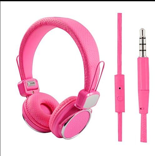 Kanen IP-850 Foldable pink studio headphone with mic for Iphone/ipad/mp3