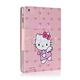 Ecell - PINK HEARTS HELLO KITTY LEATHER CASE & STAND FOR iPAD 2