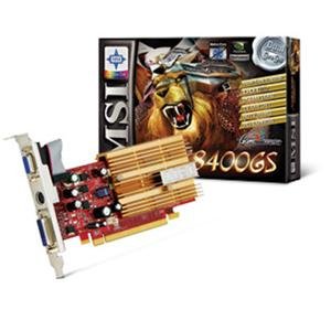 41NUHXXSp5L MSI N8400GS TD256H nVidia GeForce 8400GS 256MB DVI S Video PCIE Silent   Retail